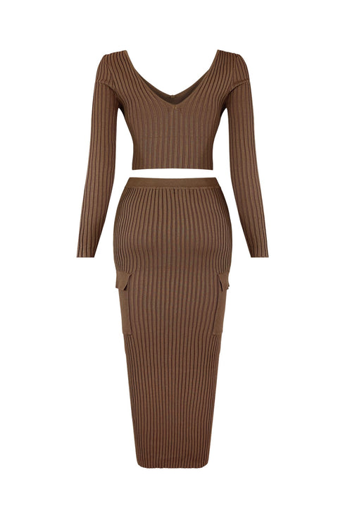 Sweet Sweater Knit Top & Midi Skirt SET matching sets EDGE